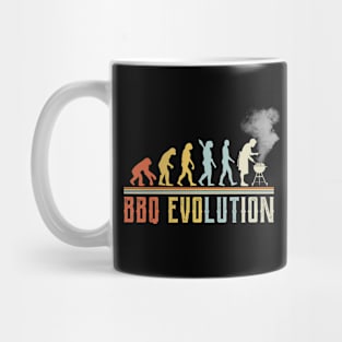 BBQ Evolution and Grill Lovers | Retro Vintage Distressed Mug